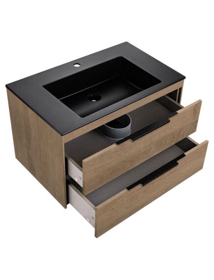 Купить База под раковину Chiara 2D 800 подвесная, 2 выкатных ящика soft-close, N.Oak, , шт (vmc-2c2800no) по цене 20729 руб., в Санкт-Петебруге в интернет магазине 100-Систем, а также дургие товары Vincea из раздела Тумбы под раковину и Мебель для ванной комнаты