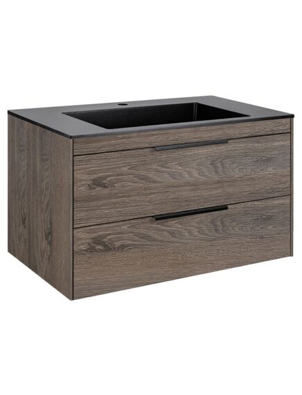 Купить База под раковину Chiara 2D 800 подвесная, 2 выкатных ящика soft-close, R.Oak, , шт (vmc-2c2800ro) по цене 20729 руб., в Санкт-Петебруге в интернет магазине 100-Систем, а также дургие товары Vincea из раздела Тумбы под раковину и Мебель для ванной комнаты