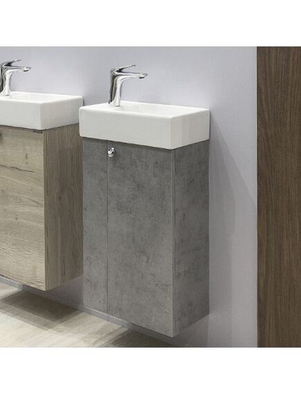 Купить COMFORTY. Тумба-умывальник "Асти-40" бетон светлый с раковиной COMFORTY 9140 (00-00013669cf) по цене 13970 руб., в Санкт-Петебруге в интернет магазине 100-Систем, а также дургие товары COMFORTY из раздела Тумбы с умывальником и Мебель для ванной комнаты