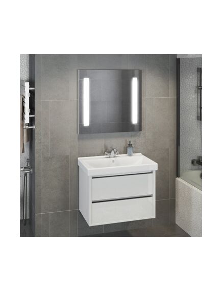 Купить COMFORTY. Тумба-умывальник "Дублин-75" белый глянец с раковиной COMFORTY 8057 (00004137103) по цене 47740 руб., в Санкт-Петебруге в интернет магазине 100-Систем, а также дургие товары COMFORTY из раздела Тумбы с умывальником и Мебель для ванной комнаты