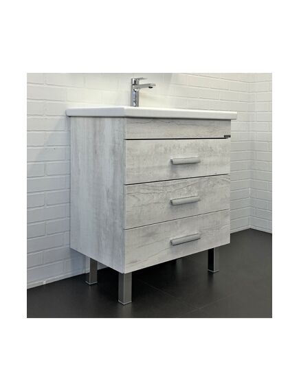 Купить Тумба-умывальник Comforty Никосия-70Н дуб белый с раковиной COMO 70 (00-00005793) по цене 32450 руб., в Санкт-Петебруге в интернет магазине 100-Систем, а также дургие товары COMFORTY из раздела Тумбы с умывальником и Мебель для ванной комнаты