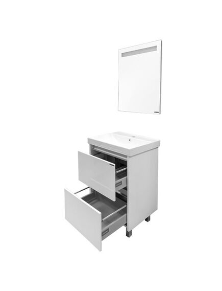 Купить COMFORTY. Тумба-умывальник "Дублин-60" белый глянец с раковиной COMFORTY 8056 (00004137134) по цене 46530 руб., в Санкт-Петебруге в интернет магазине 100-Систем, а также дургие товары COMFORTY из раздела Тумбы с умывальником и Мебель для ванной комнаты