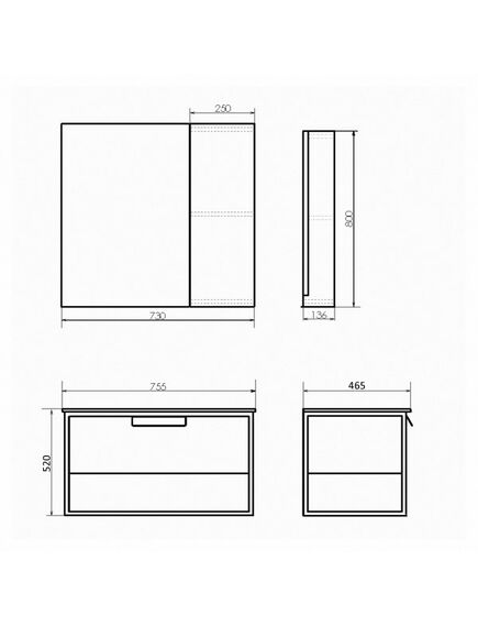 Купить COMFORTY. Тумба-умывальник "Бонн-75" дуб темный с  раковиной COMFORTY 75E черная матовая  (00-00001936) по цене 44660 руб., в Санкт-Петебруге в интернет магазине 100-Систем, а также дургие товары COMFORTY из раздела Тумбы с умывальником и Мебель для ванной комнаты