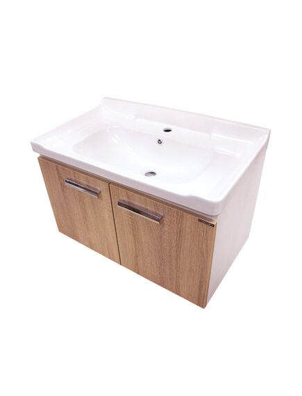 Купить COMFORTY. Тумба-умывальник "Рига-80" дуб сонома с раковиной COMFORTY 9335-80 (00004139026) по цене 27170 руб., в Санкт-Петебруге в интернет магазине 100-Систем, а также дургие товары COMFORTY из раздела Тумбы с умывальником и Мебель для ванной комнаты
