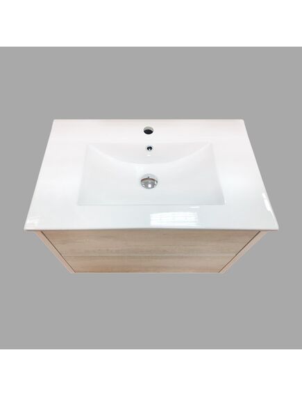 Купить COMFORTY. Тумба-умывальник "Женева-75" дуб белый с раковиной COMFORTY 75E (00004137097) по цене 36190 руб., в Санкт-Петебруге в интернет магазине 100-Систем, а также дургие товары COMFORTY из раздела Тумбы с умывальником и Мебель для ванной комнаты
