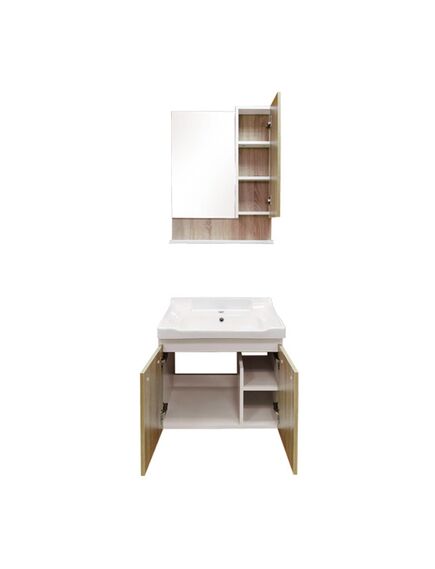 Купить COMFORTY. Тумба-умывальник "Рига-60" дуб сонома с раковиной COMFORTY 9335-60 (00004142213) по цене 22330 руб., в Санкт-Петебруге в интернет магазине 100-Систем, а также дургие товары COMFORTY из раздела Тумбы с умывальником и Мебель для ванной комнаты
