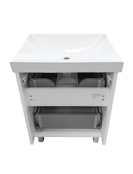 Купить COMFORTY. Тумба-умывальник "Дублин-60" белый глянец с раковиной COMFORTY 8056 (00004137134) по цене 46530 руб., в Санкт-Петебруге в интернет магазине 100-Систем, а также дургие товары COMFORTY из раздела Тумбы с умывальником и Мебель для ванной комнаты