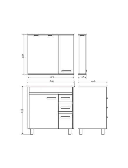 Купить COMFORTY. Тумба-умывальник "Марио-75" дуб темный с раковиной "Quadro 75" (00-00004157) по цене 32780 руб., в Санкт-Петебруге в интернет магазине 100-Систем, а также дургие товары COMFORTY из раздела Тумбы с умывальником и Мебель для ванной комнаты