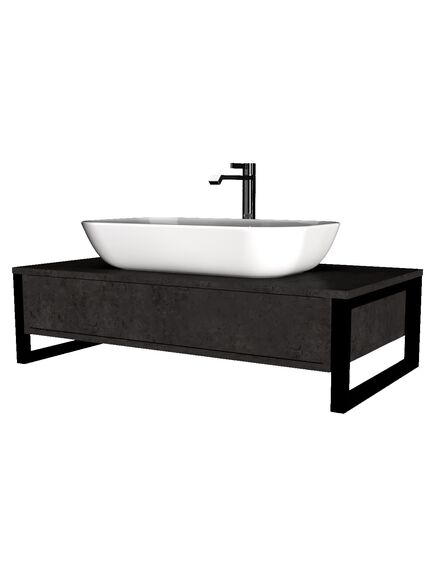 Купить 1Marka Тумба GRUNGE LOFT 100П 1в.я Бетон темно-серый (у85850) по цене 21911 руб., в Санкт-Петебруге в интернет магазине 100-Систем, а также дургие товары 1MARKA из раздела Тумбы под раковину и Мебель для ванной комнаты