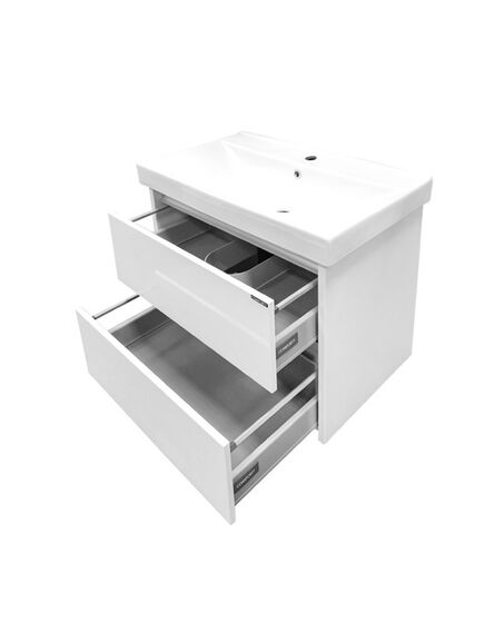 Купить COMFORTY. Тумба-умывальник "Дублин-75" белый глянец с раковиной COMFORTY 8057 (00004137103) по цене 47740 руб., в Санкт-Петебруге в интернет магазине 100-Систем, а также дургие товары COMFORTY из раздела Тумбы с умывальником и Мебель для ванной комнаты