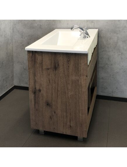 Купить COMFORTY. Тумба-умывальник "Марио-75" дуб темный с раковиной "Quadro 75" (00-00004157) по цене 32780 руб., в Санкт-Петебруге в интернет магазине 100-Систем, а также дургие товары COMFORTY из раздела Тумбы с умывальником и Мебель для ванной комнаты
