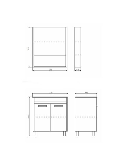 Купить COMFORTY. Тумба-умывальник "Марио-60" дуб дымчатый с раковиной "Quadro 60" (00-00005206) по цене 21670 руб., в Санкт-Петебруге в интернет магазине 100-Систем, а также дургие товары COMFORTY из раздела Тумбы с умывальником и Мебель для ванной комнаты