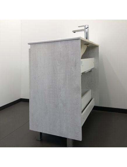 Купить COMFORTY. Тумба-умывальник "Верона-90" дуб белый с раковиной Quadro 90 (00-00001972) по цене 42020 руб., в Санкт-Петебруге в интернет магазине 100-Систем, а также дургие товары COMFORTY из раздела Тумбы с умывальником и Мебель для ванной комнаты