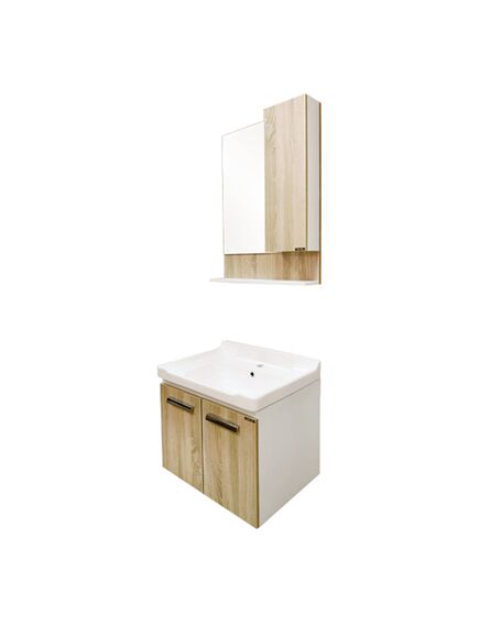 Купить COMFORTY. Тумба-умывальник "Рига-60" дуб сонома с раковиной COMFORTY 9335-60 (00004142213) по цене 22330 руб., в Санкт-Петебруге в интернет магазине 100-Систем, а также дургие товары COMFORTY из раздела Тумбы с умывальником и Мебель для ванной комнаты
