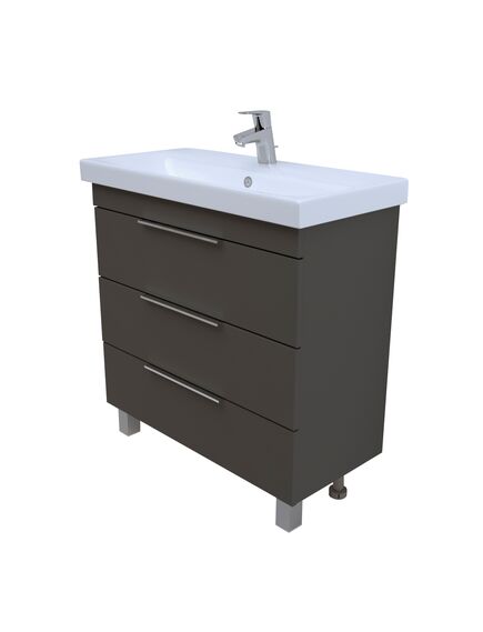Купить 1Marka Тумба Gaula 60Н 3я Black (у92545) по цене 23439 руб., в Санкт-Петебруге в интернет магазине 100-Систем, а также дургие товары 1MARKA из раздела Тумбы под раковину и Мебель для ванной комнаты