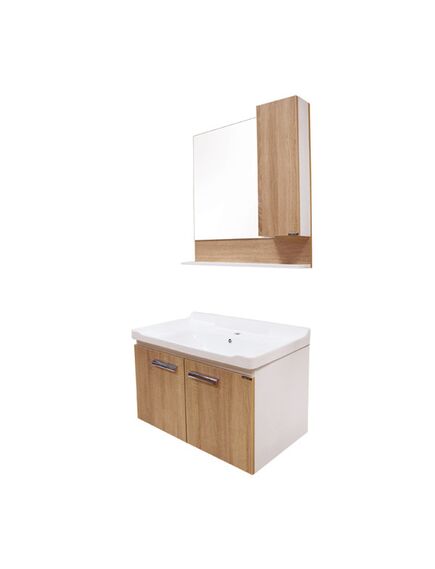 Купить COMFORTY. Тумба-умывальник "Рига-80" дуб сонома с раковиной COMFORTY 9335-80 (00004139026) по цене 27170 руб., в Санкт-Петебруге в интернет магазине 100-Систем, а также дургие товары COMFORTY из раздела Тумбы с умывальником и Мебель для ванной комнаты