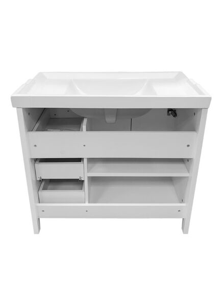 Купить COMFORTY. Тумба-умывальник "Тбилиси-90" белый глянец с раковиной COMFORTY XD-F90 (00003132630) по цене 54890 руб., в Санкт-Петебруге в интернет магазине 100-Систем, а также дургие товары COMFORTY из раздела Тумбы с умывальником и Мебель для ванной комнаты