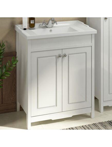 Купить COMFORTY. Тумба-умывальник "Тбилиси-70" белый глянец с раковиной COMFORTY XD-F70 (00003132629) по цене 36740 руб., в Санкт-Петебруге в интернет магазине 100-Систем, а также дургие товары COMFORTY из раздела Тумбы с умывальником и Мебель для ванной комнаты