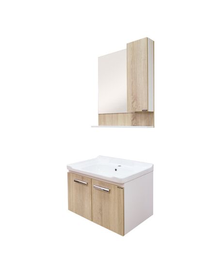 Купить COMFORTY. Тумба-умывальник "Рига-70" дуб сонома с раковиной COMFORTY 9335-70 (00004142215) по цене 24420 руб., в Санкт-Петебруге в интернет магазине 100-Систем, а также дургие товары COMFORTY из раздела Тумбы с умывальником и Мебель для ванной комнаты