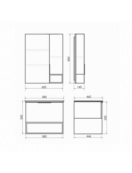 Купить COMFORTY. Тумба-умывальник "Франкфурт-60" бетон светлый с раковиной COMFORTY 60E (00-00004332) по цене 22550 руб., в Санкт-Петебруге в интернет магазине 100-Систем, а также дургие товары COMFORTY из раздела Тумбы с умывальником и Мебель для ванной комнаты