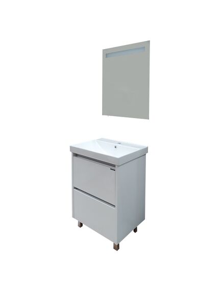 Купить COMFORTY. Тумба-умывальник "Дублин-60" белый глянец с раковиной COMFORTY 8056 (00004137134) по цене 46530 руб., в Санкт-Петебруге в интернет магазине 100-Систем, а также дургие товары COMFORTY из раздела Тумбы с умывальником и Мебель для ванной комнаты