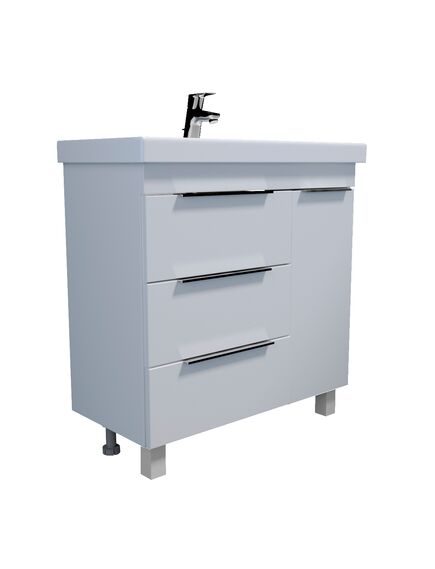 Купить 1MARKA Тумба Gaula 80Н 3я 1д White (у92516) по цене 30450 руб., в Санкт-Петебруге в интернет магазине 100-Систем, а также дургие товары 1MARKA из раздела Тумбы под раковину и Мебель для ванной комнаты