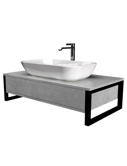 Купить 1Marka Тумба GRUNGE LOFT 100П 1в.я Бетон светлый (у85853) по цене 21911 руб., в Санкт-Петебруге в интернет магазине 100-Систем, а также дургие товары 1MARKA из раздела Тумбы под раковину и Мебель для ванной комнаты