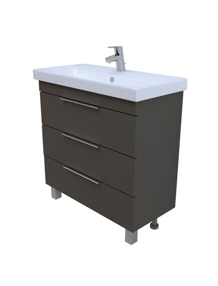 Купить 1Marka Тумба Gaula 80Н 3я Black (у92547) по цене 27350 руб., в Санкт-Петебруге в интернет магазине 100-Систем, а также дургие товары 1MARKA из раздела Тумбы под раковину и Мебель для ванной комнаты
