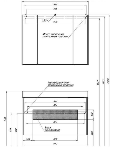 Купить Тумба с раковиной Aquanet Бруклин 100 белый (00212599) по цене 58742 руб., в Санкт-Петебруге в интернет магазине 100-Систем, а также дургие товары AQUANET из раздела Тумбы с умывальником и Мебель для ванной комнаты