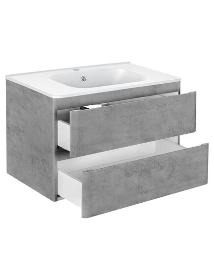 Купить База под раковину Vico 800 подвесная, 2 выкатных ящика soft close, Beton, , шт (vmc-2v800bt) по цене 22411 руб., в Санкт-Петебруге в интернет магазине 100-Систем, а также дургие товары Vincea из раздела Тумбы под раковину и Мебель для ванной комнаты