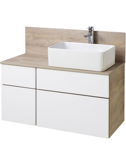 Купить Тумба с раковиной MILA 35x50 с универсальной столешницей дуб/белый AQUATON Мишель 1A2441K3MIDU0 (1a2441k3midu0) по цене 37615.6 руб., в Санкт-Петебруге в интернет магазине 100-Систем, а также дургие товары AQUATON из раздела Тумбы с умывальником и Мебель для ванной комнаты