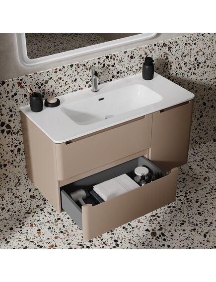 Купить Тумба с умывальником, подвесная, 100 см, капучино, Edifice, IDDIS, EDI10C0i95K подходит умыв. 0101000i28 (edi10c0i95k) по цене 62580 руб., в Санкт-Петебруге в интернет магазине 100-Систем, а также дургие товары IDDIS из раздела Тумбы с умывальником и Мебель для ванной комнаты