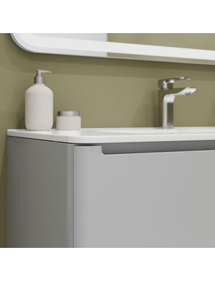 Купить Тумба с умывальником, подвесная, 100 см, светло-серый, Edifice, IDDIS, EDI10L0i95K подходит умыв. 0101000i28 (edi10l0i95k) по цене 62580 руб., в Санкт-Петебруге в интернет магазине 100-Систем, а также дургие товары IDDIS из раздела Тумбы с умывальником и Мебель для ванной комнаты