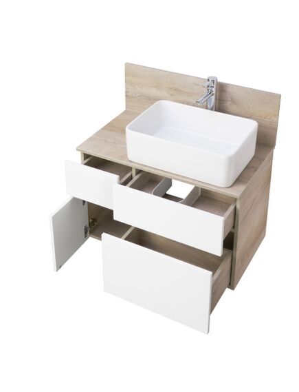 Купить Тумба с раковиной MILA 35x50 дуб/белый AQUATON Мишель 1A2445K3MIDU0 (1a2445k3midu0) по цене 34525.6 руб., в Санкт-Петебруге в интернет магазине 100-Систем, а также дургие товары AQUATON из раздела Тумбы с умывальником и Мебель для ванной комнаты