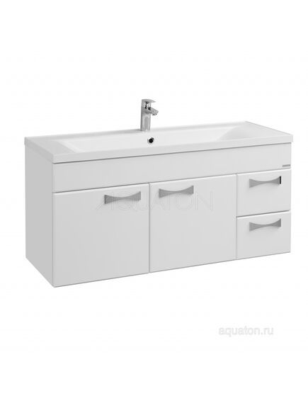 Купить Тумба с раковиной Айрис 120 белая AQUATON Диор 1A1106K2DR010 (1a1106k2dr010) по цене 41694.4 руб., в Санкт-Петебруге в интернет магазине 100-Систем, а также дургие товары AQUATON из раздела Тумбы с умывальником и Мебель для ванной комнаты