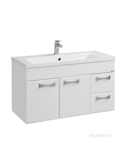 Купить Тумба с раковиной Айрис М 100 белая AQUATON Диор 1A1677K3DR010 (1a1677k3dr010) по цене 37059.4 руб., в Санкт-Петебруге в интернет магазине 100-Систем, а также дургие товары AQUATON из раздела Тумбы с умывальником и Мебель для ванной комнаты