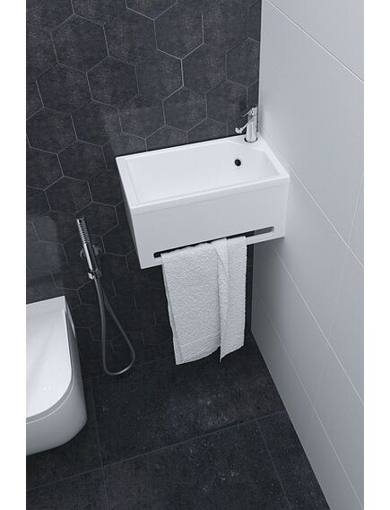 Купить 1MARKA Панель с раковиной Tiny XS MINI R (у84218) по цене 7630 руб., в Санкт-Петебруге в интернет магазине 100-Систем, а также дургие товары 1MARKA из раздела Тумбы с умывальником и Мебель для ванной комнаты