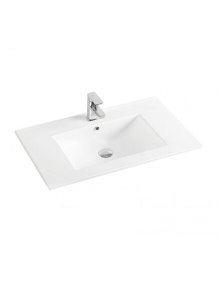 Купить Раковина CeramaLux 75 9075Е Белая (9075е) по цене 9300 руб., в Санкт-Петебруге в интернет магазине 100-Систем, а также дургие товары CeramaLux из раздела Встраиваемые раковины и Раковины и пьедесталы