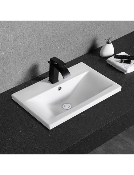 Купить CeramaLux N 9393-50 Раковина врезная 600*395*185 (9393-60) по цене 9600 руб., в Санкт-Петебруге в интернет магазине 100-Систем, а также дургие товары CeramaLux из раздела Встраиваемые раковины и Раковины и пьедесталы