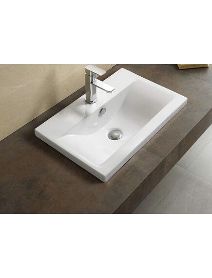 Купить CeramaLux N 9393-50 Раковина врезная 1000*395*185 (9393-100) по цене 17400 руб., в Санкт-Петебруге в интернет магазине 100-Систем, а также дургие товары CeramaLux из раздела Встраиваемые раковины и Раковины и пьедесталы