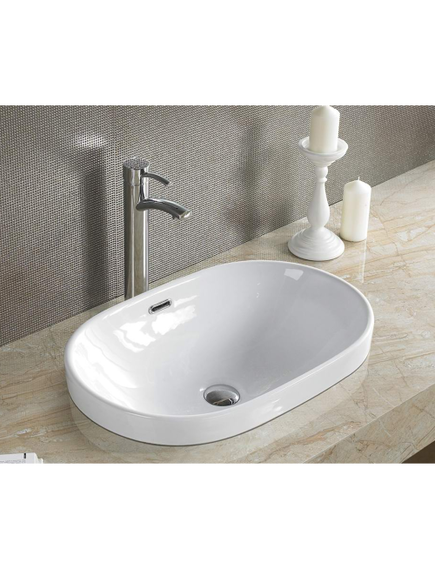 Купить CeramaLux N 5006С Раковина встраиваемая сверху  61 см (5006с) по цене 9150 руб., в Санкт-Петебруге в интернет магазине 100-Систем, а также дургие товары CeramaLux из раздела Встраиваемые раковины и Раковины и пьедесталы
