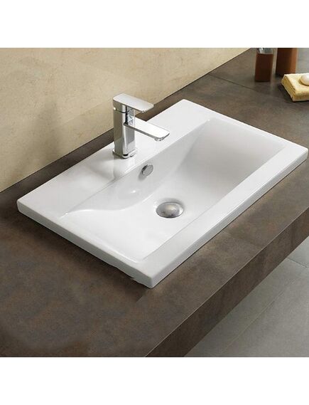 Купить CeramaLux N 9393-50 Раковина врезная 500*395*185 (9393-50) по цене 9300 руб., в Санкт-Петебруге в интернет магазине 100-Систем, а также дургие товары CeramaLux из раздела Встраиваемые раковины и Раковины и пьедесталы