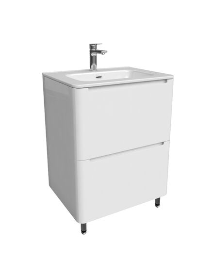 Купить Тумба с умывальником, напольная, 60 см, белая, Edifice, IDDIS, EDI60WFi95K (edi60wfi95k) по цене 43680 руб., в Санкт-Петебруге в интернет магазине 100-Систем, а также дургие товары IDDIS из раздела Тумбы с умывальником и Мебель для ванной комнаты
