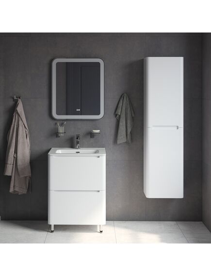 Купить Тумба с умывальником, напольная, 60 см, белая, Edifice, IDDIS, EDI60WFi95K (edi60wfi95k) по цене 43680 руб., в Санкт-Петебруге в интернет магазине 100-Систем, а также дургие товары IDDIS из раздела Тумбы с умывальником и Мебель для ванной комнаты