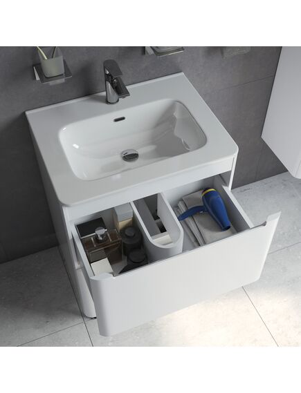 Купить Тумба с умывальником, напольная, 60 см, белая, Edifice, IDDIS, EDI60WFi95K (edi60wfi95k) по цене 43680 руб., в Санкт-Петебруге в интернет магазине 100-Систем, а также дургие товары IDDIS из раздела Тумбы с умывальником и Мебель для ванной комнаты