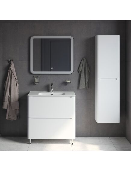 Купить Тумба с умывальником, напольная, 80 см, белая, Edifice, IDDIS, EDI80WFi95K (edi80wfi95k) по цене 50880 руб., в Санкт-Петебруге в интернет магазине 100-Систем, а также дургие товары IDDIS из раздела Тумбы с умывальником и Мебель для ванной комнаты