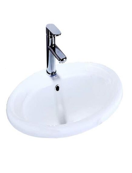Купить Раковина CeramaLux 56 3172 Белая (3172) по цене 7350 руб., в Санкт-Петебруге в интернет магазине 100-Систем, а также дургие товары CeramaLux из раздела Встраиваемые раковины и Раковины и пьедесталы