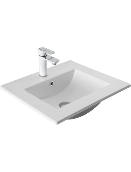 Купить Раковина Aquanet Flat 50 белая (303190) по цене 8230 руб., в Санкт-Петебруге в интернет магазине 100-Систем, а также дургие товары AQUANET из раздела Встраиваемые раковины и Раковины и пьедесталы
