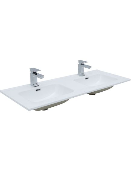 Купить Раковина Aquanet Flat 120 (двойная) белая (00254367) по цене 26630 руб., в Санкт-Петебруге в интернет магазине 100-Систем, а также дургие товары AQUANET из раздела Встраиваемые раковины и Раковины и пьедесталы