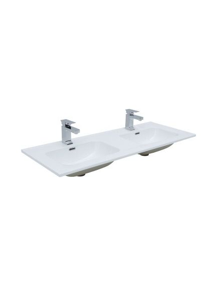 Купить Раковина Aquanet Flat 120 (двойная) белая (00254367) по цене 26630 руб., в Санкт-Петебруге в интернет магазине 100-Систем, а также дургие товары AQUANET из раздела Встраиваемые раковины и Раковины и пьедесталы